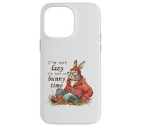I'm Not Lazy I'm Just On Bunny Time Rabbit Design Case for iPhone 14 Pro Max