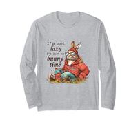 I'm Not Lazy I'm Just On Bunny Time Rabbit Design Long Sleeve T-Shirt