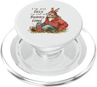 I'm Not Lazy I'm Just On Bunny Time Rabbit Design PopSockets PopGrip for MagSafe