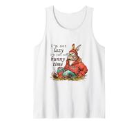 I'm Not Lazy I'm Just On Bunny Time Rabbit Design Tank Top