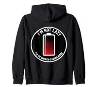I'm Not Lazy I'm On Energy Saving Mode Funny Laziness Joke Zip Hoodie