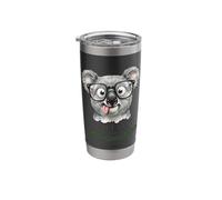 Im Not Lazy Im On Eucalyptus Power Mode Funny Koala Glasses Stainless Steel Insulated Tumbler