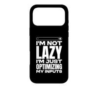 I'm Not Lazy I'm Optimizing My Inputs. AI Prompt Humor Case for iPhone 17 Pro Max