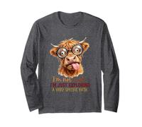 Im Not Lost Exploring A Specific Path Highland Cow Glasses Long Sleeve T-Shirt