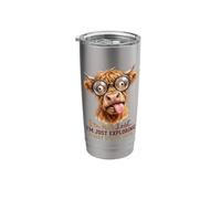 Im Not Lost Exploring A Specific Path Highland Cow Glasses Stainless Steel Insulated Tumbler