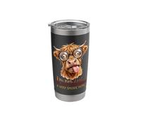 Im Not Lost Exploring A Specific Path Highland Cow Glasses Stainless Steel Insulated Tumbler
