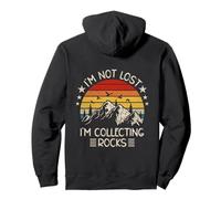 I'm Not Lost I'm Collecting Rocks - Rock Collector (Back) Pullover Hoodie