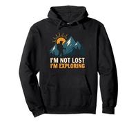 I'm Not Lost, I'm Exploring - Adventure Awaits Funny Hiking Pullover Hoodie