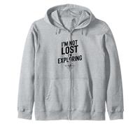 I'm Not Lost I'm Exploring Adventure Travel Zip Hoodie
