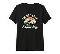 I'm Not Lost, I'm Exploring Camping Hike Vintage Sunset Premium T-Shirt