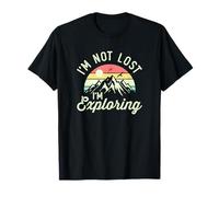 I'm Not Lost, I'm Exploring Camping Hike Vintage Sunset T-Shirt
