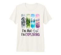 I'm Not Lost I'm Exploring Nature Watercolor Art Premium T-Shirt
