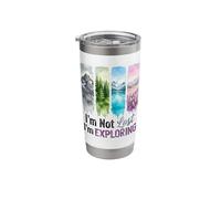I'm Not Lost I'm Exploring Nature Watercolor Art Stainless Steel Insulated Tumbler