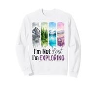 I'm Not Lost I'm Exploring Nature Watercolor Art Sweatshirt