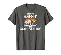 I'm Not Lost I'm Geocaching - Funny Geocaching T-Shirt, Men, Asphalt Grey, 3X-Large