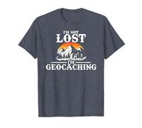 I'm Not Lost I'm Geocaching - Funny Geocaching T-Shirt, Men, Heather Blue, Medium