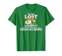 I'm Not Lost I'm Geocaching - Funny Geocaching T-Shirt, Men, Kelly Green, Medium
