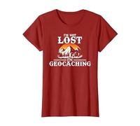 I'm Not Lost I'm Geocaching - Funny Geocaching T-Shirt, Women, Cranberry Red, X-Small