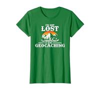 I'm Not Lost I'm Geocaching - Funny Geocaching T-Shirt, Women, Kelly Green, Large