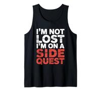 I'm Not Lost I'm On A Side Quest Gamer Nerd Joke |- Tank Top