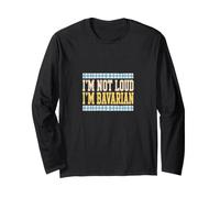 I'm Not Loud I'm Bavarian Blue White Pattern Women Long Sleeve T-Shirt