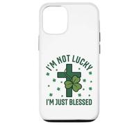 Im Not Lucky Im Just Blessed Christian St Patricks Day Cross Case for iPhone 12/12 Pro
