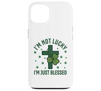 Im Not Lucky Im Just Blessed Christian St Patricks Day Cross Case for iPhone 13