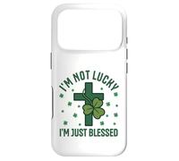 Im Not Lucky Im Just Blessed Christian St Patricks Day Cross Case for iPhone 17 Pro