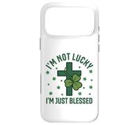 Im Not Lucky Im Just Blessed Christian St Patricks Day Cross Case for iPhone 17 Pro Max