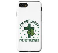 Im Not Lucky Im Just Blessed Christian St Patricks Day Cross Case for iPhone SE (2020) / 7/8