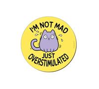 I'm Not Mad Just Overstimulated Cat Coaster