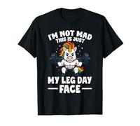 Im not mad This is My Leg Day face Unicorn Funny Gym Workout Value Graphic T-Shirt