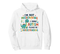I'm Not Misbehaving I Have Autism Kids Dinosaur Awareness Pullover Hoodie