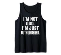I'm Not Odd I'm Just Outnumbered Funny Weirdo Introvert Gift Tank Top