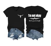 Im Not Okay Shirt, I Am Not Okay Shirt, I Am Not Okay T-Shirt, Im Not Okay But It's All Gonna Be Alright V-Neck Shirt Black