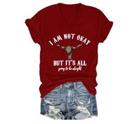 Im Not Okay Shirt, I Am Not Okay Shirt, I Am Not Okay T-Shirt, Im Not Okay V-Neck Shirt, I Am Not Okay V-Neck Shirt Claret