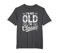I'm Not Old I Am Classic Funny Retro Style 03 T-Shirt, Men's Big and Tall, Dark Heather Grey, 5X Tall