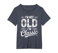 I'm Not Old I Am Classic Funny Retro Style 03 T-Shirt, Women's Plus, Heather Blue, 5X