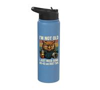 I'm Not Old I Just Need Some WD40 Owl Dad Birthday Funny Men Stainless Steel Insulated Water Bottle