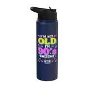 I'm Not Old I'm 90's Awesome Retro Vibes Stainless Steel Insulated Water Bottle