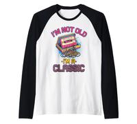 I'm Not Old I'm A Classic Retro 80s Cassette Tape Raglan Baseball Tee