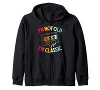 I'm Not Old I'm Classic 70's 80's 90's Retro Style Cassette Zip Hoodie