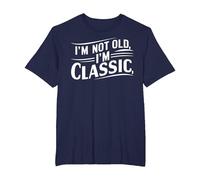 I'm Not Old I'm Classic Funny T-Shirt, Men's Big and Tall, Navy Blue, 3X Tall