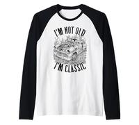 I'm Not Old I'm Classic Funny Vintage Abandoned Car Animals Raglan Baseball Tee