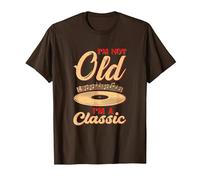 I'm Not Old I'm Classic Music Record Vinyl Record Collector T-Shirt, Men, Brown, 3X-Large