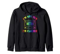 I'm Not Old I'm Classic,Retro Cassette Tapes Retro 90s Zip Hoodie