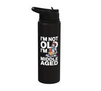I'm Not Old I'm Middle Aged Knight Humor Stainless Steel Insulated Water Bottle