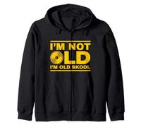 I'm Not Old I'm Old Skool, Funny 90s Rave Vinyl DJ Retro Zip Hoodie
