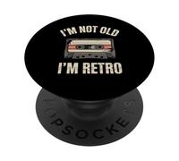 I'm Not Old I'm Retro Cassette 80s 90s Music Vintage PopSockets Adhesive PopGrip