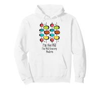 I'm Not Old, Mid Century Modern Ovals Stars Pullover Hoodie